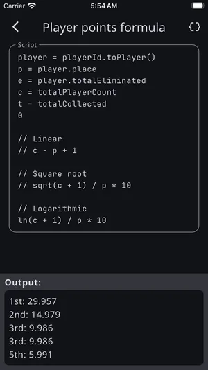 Player points