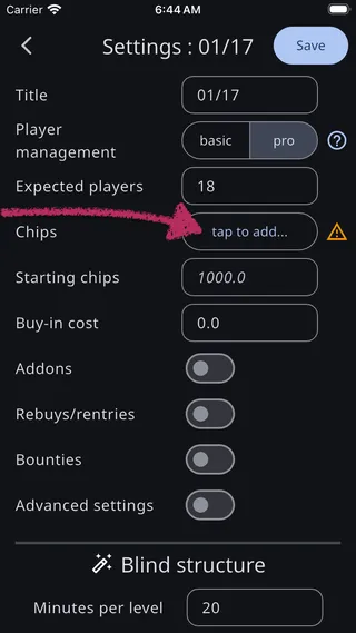 Add chips