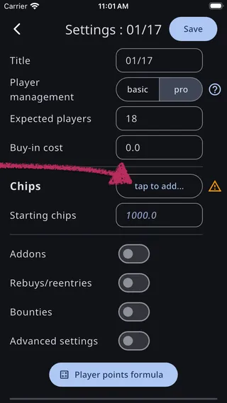 Add chips