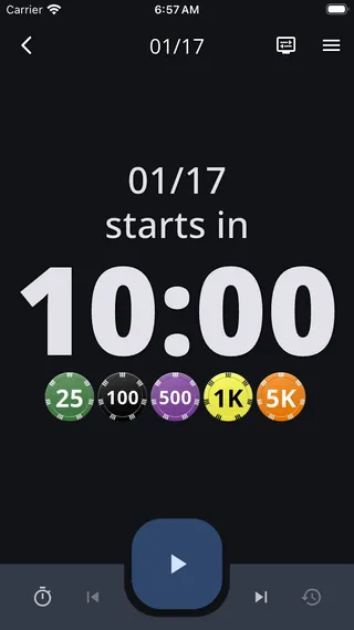 Timer screen