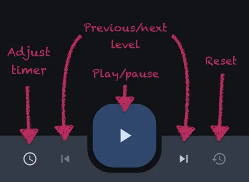 Bottom navigation bar controls
