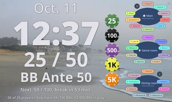 Timer screen
